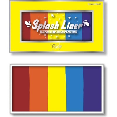 RUDE Splash Liner Water Activated Split Cake Face Body Paint - Coral Reef