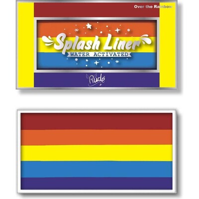 RUDE Splash Liner Water Activated Split Cake Face Body Paint - Over the Rainbow