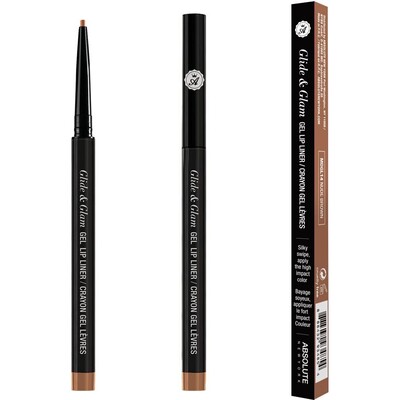 ABSOLUTE Glide & Glam Gel Lip Liner - Nude Brown