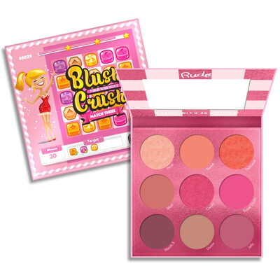 RUDE Blush Crush 9 Color Blush Palette - Match Three