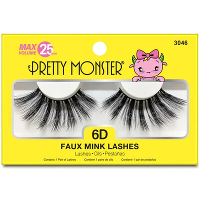 PRETTY MONSTER Max Volume 6D Faux Mink Lashes - 3046